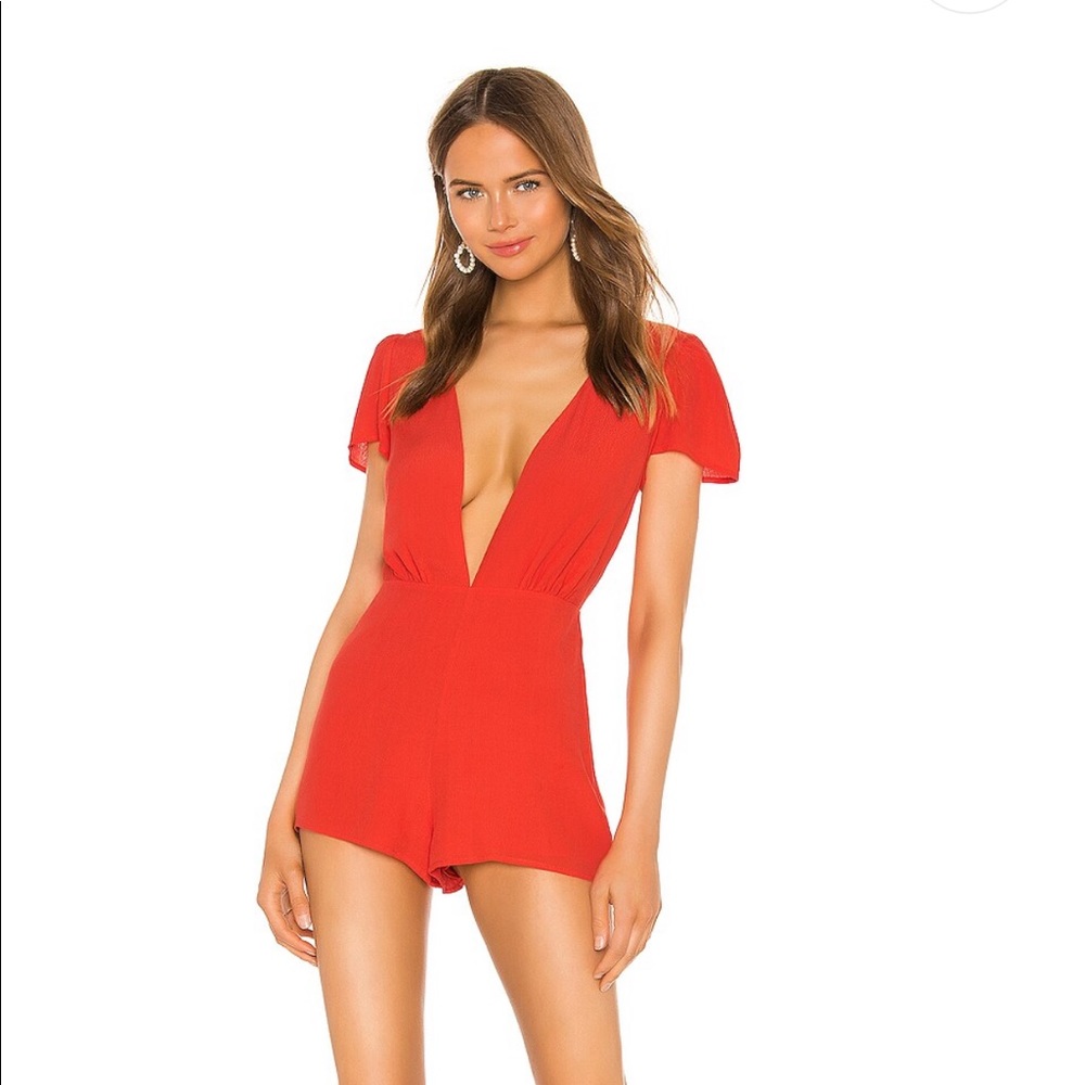 Superdown red romper